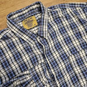 Bear River Workwear Snap  Shirt Mens 2XL Plaid Long‎ Sleeve Logger WIDE ARM